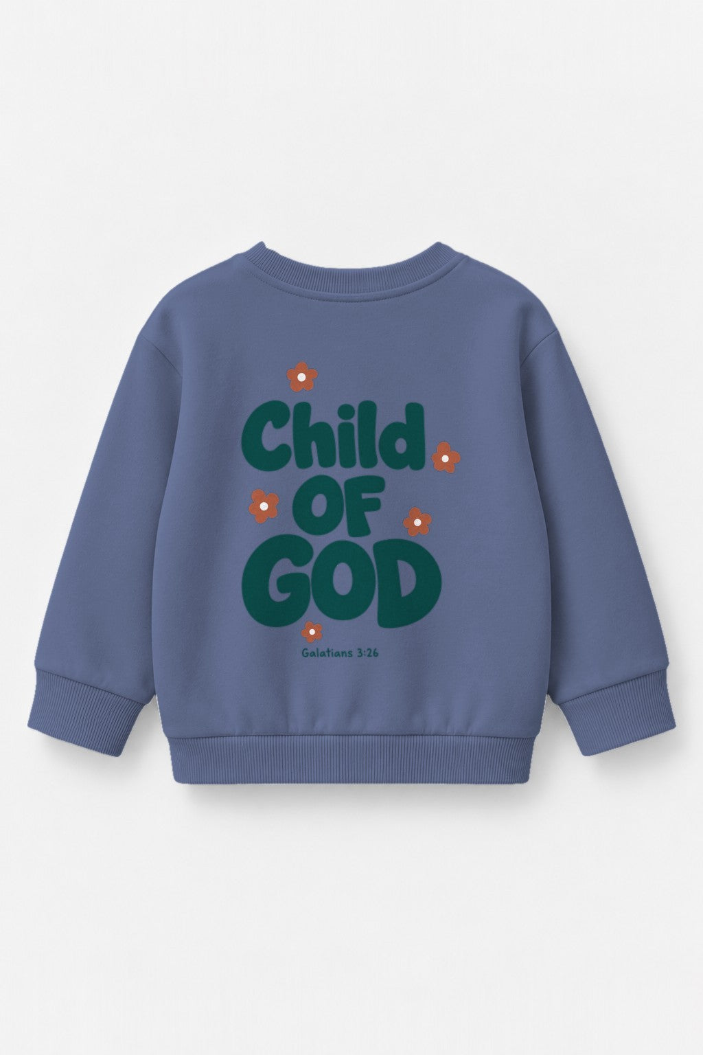 Kinder-Sweater „Child of God (Grün)“ in Blau