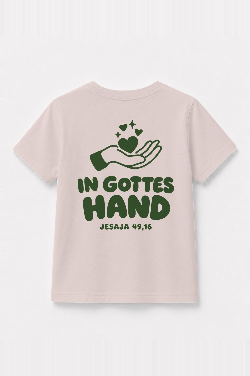 Kinder T-Shirt „In Gottes Hand“ in Rosa