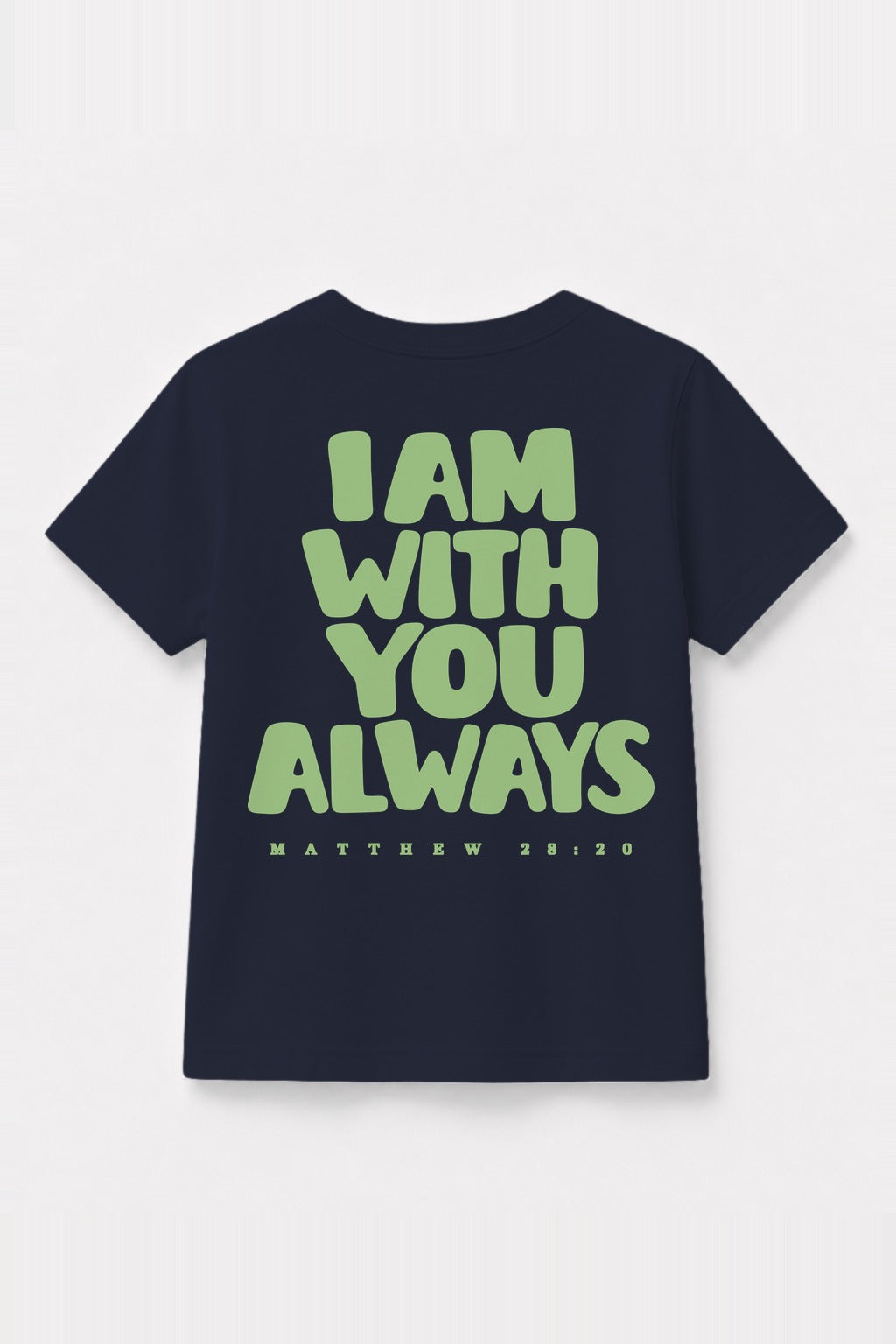 Kinder T-Shirt „I am with you always“ in Navy