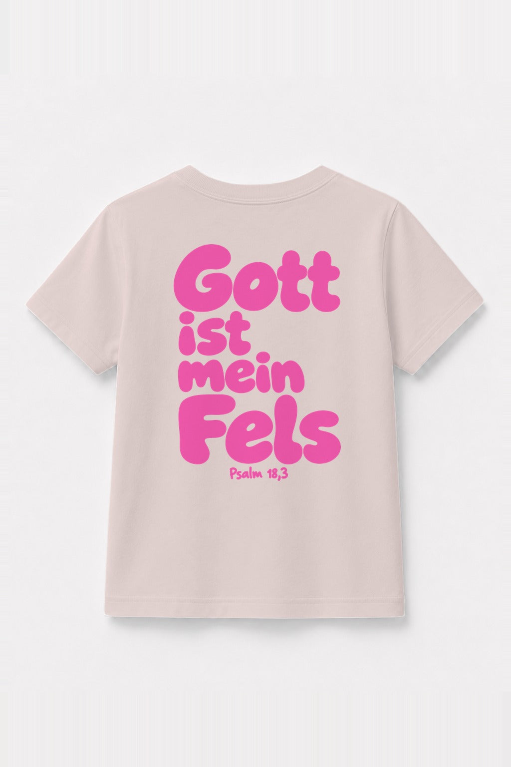 Kinder T-Shirt „Gott ist mein Fels“ in Rosa