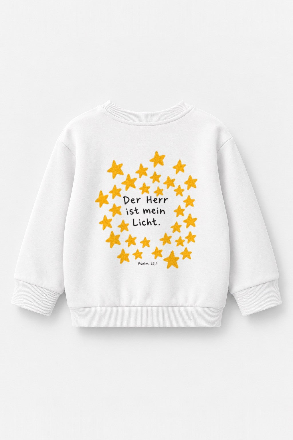 Kinder-Sweater „Der Herr ist mein Licht“ in Weiß