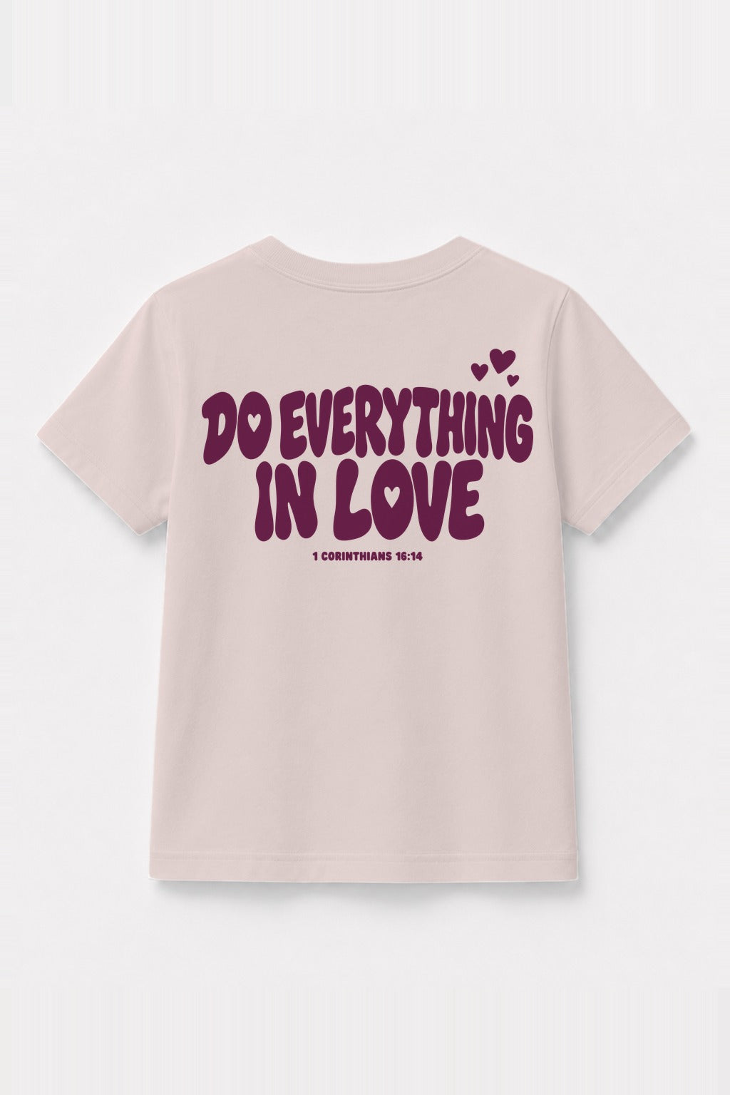 Kinder T-Shirt „Do everything in love“ in Rosa