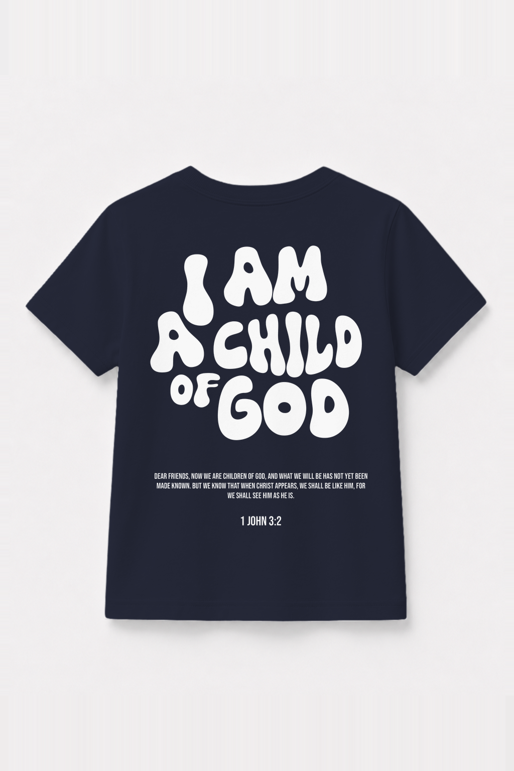Child of God Kinder-T-Shirt Navy, Rückenprint