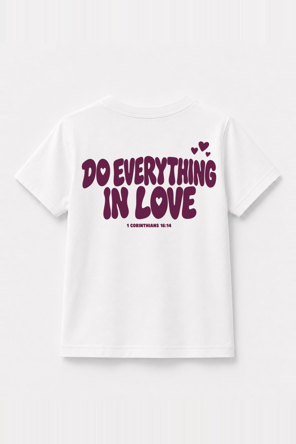 Kinder T-Shirt „Do everything in love“ in Weiß