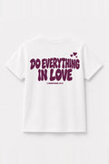 Kinder T-Shirt „Do everything in love“ in Weiß
