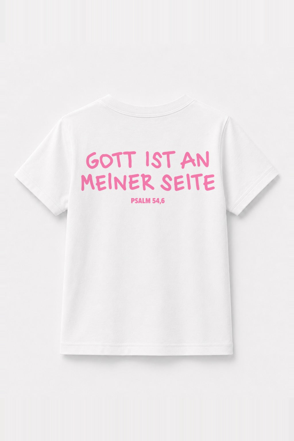 Kinder T-Shirt „Gott ist an meiner Seite“ in Weiß