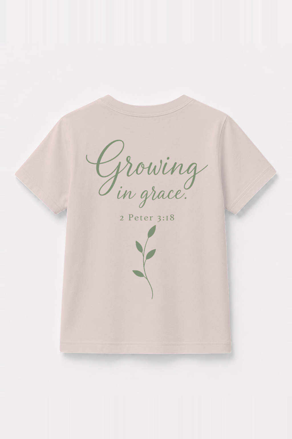 Grow in grace Kinder-T-Shirt Rosa, Rückenprint