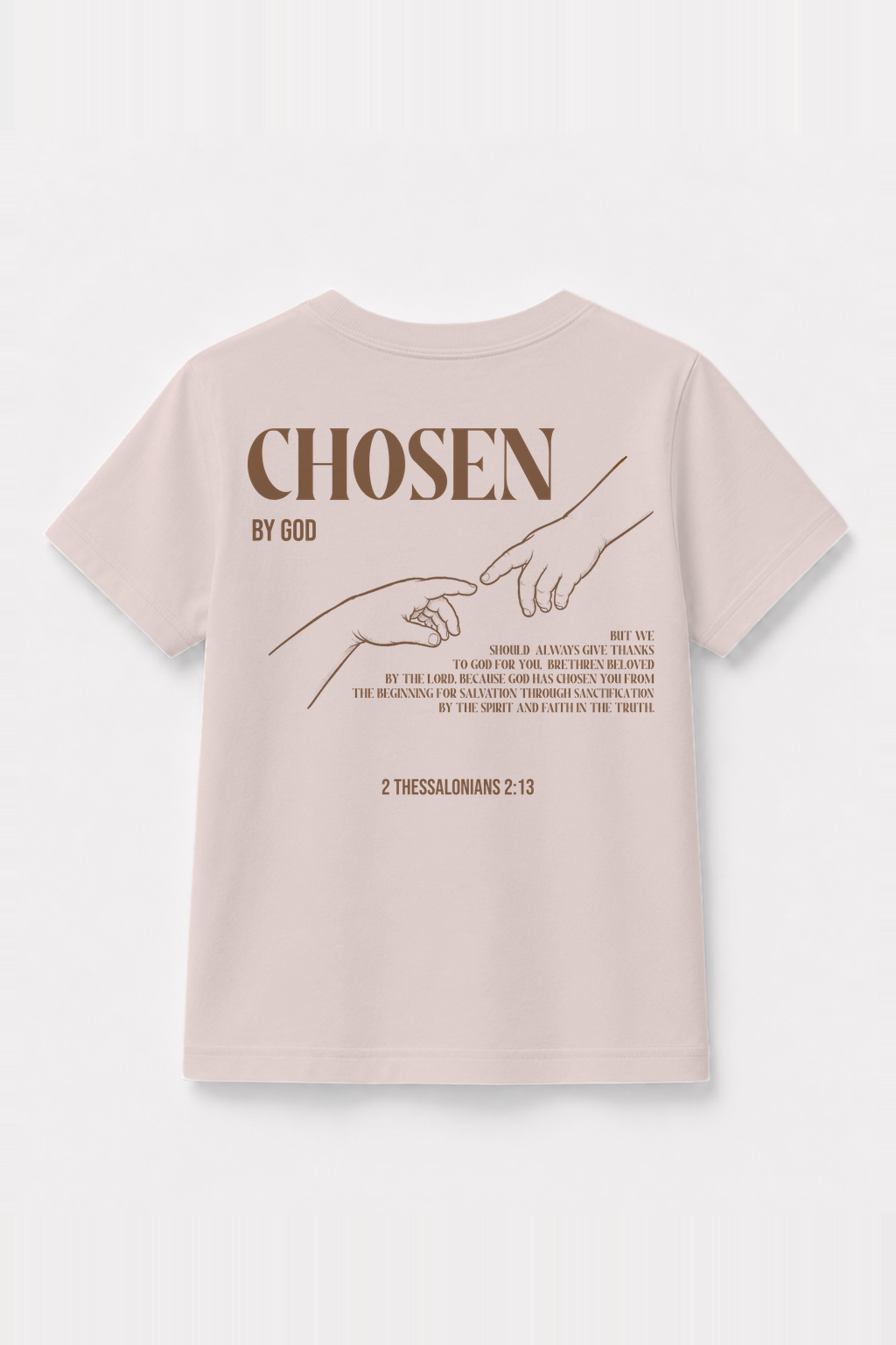 Chosen Kinder-T-Shirt Rosa, Rückenprint