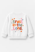 Kinder-Sweater „Trust in the Lord“ in Weiß