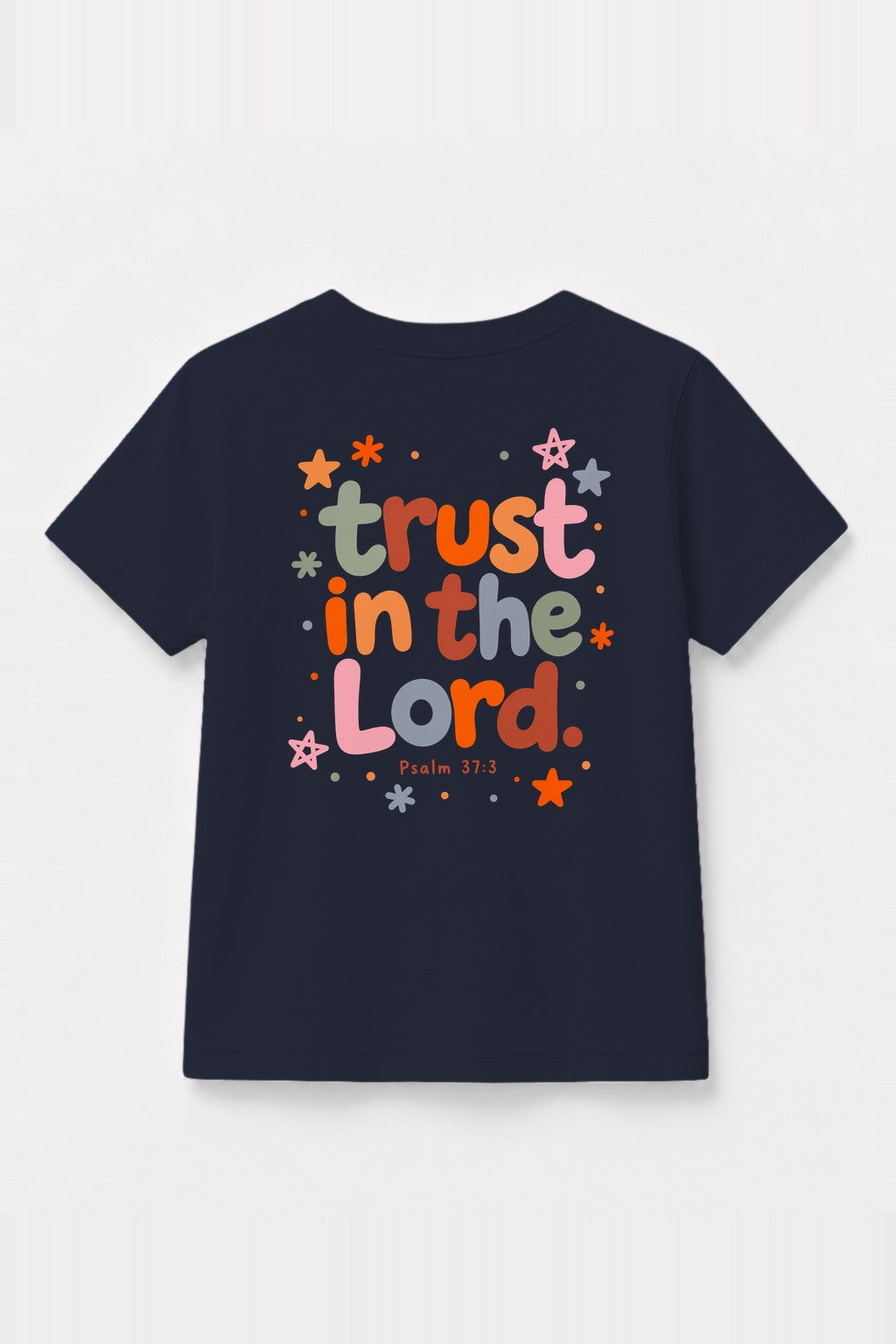 Kinder T-Shirt „Trust in the Lord“ in Navy