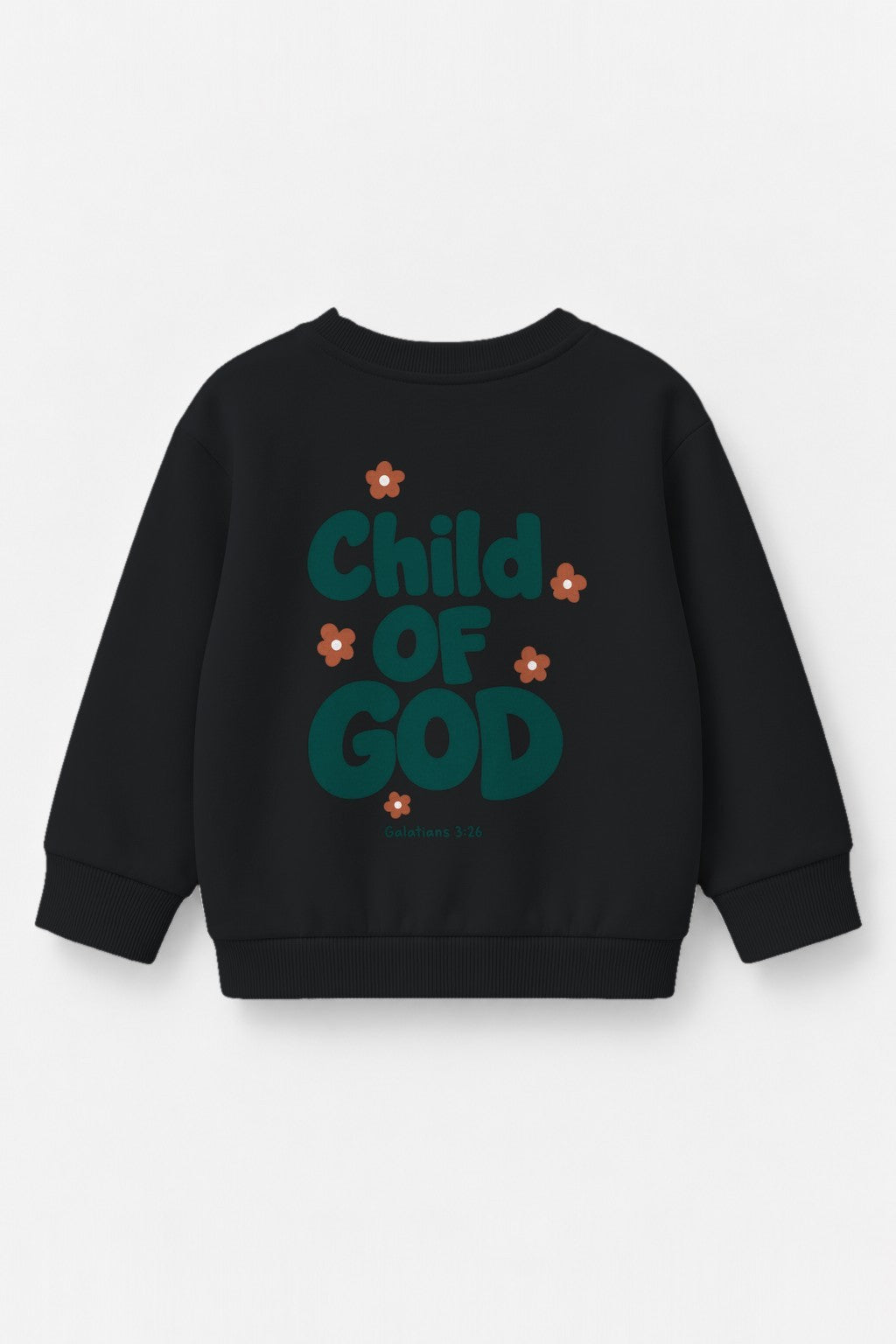 Kinder-Sweater „Child of God (Grün)“ in Schwarz