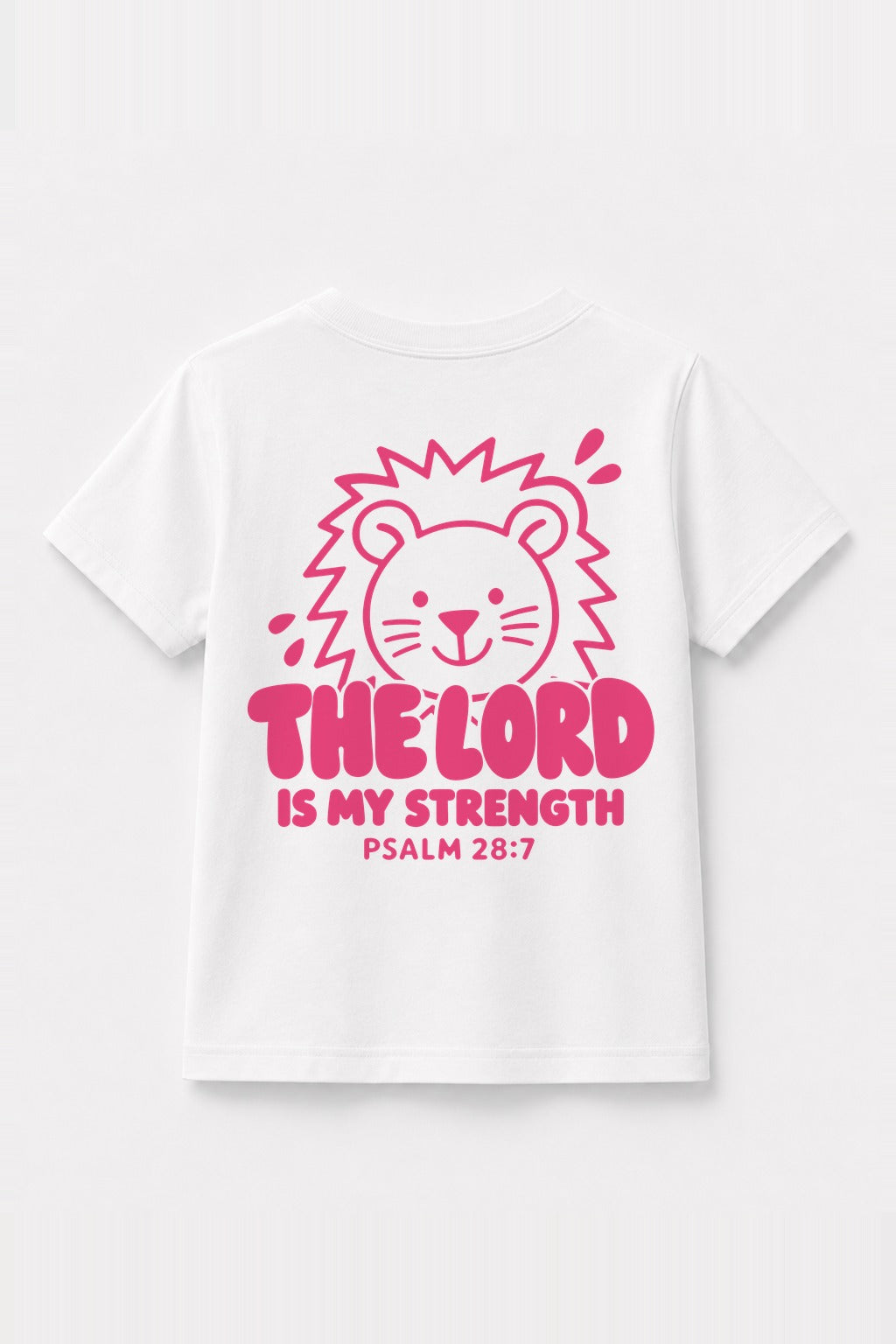 Kinder T-Shirt „The Lord is my strength“ in Weiß