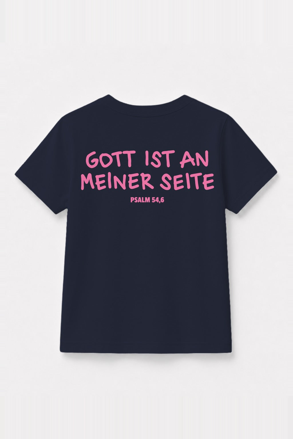 Kinder T-Shirt „Gott ist an meiner Seite“ in Navy