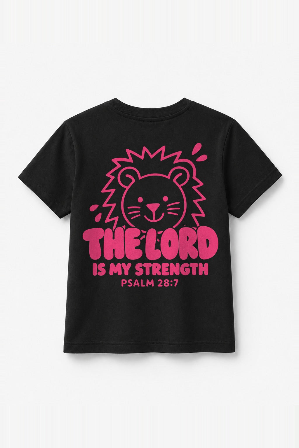 Kinder T-Shirt „The Lord is my strength“ in Schwarz
