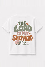 Kinder T-Shirt „The Lord is my Shepherd“ in Weiß