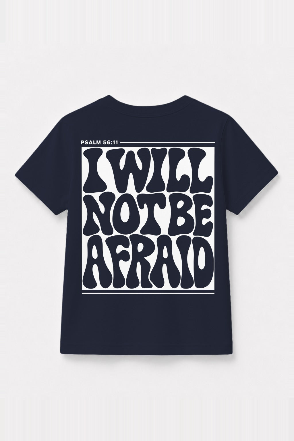 Kinder T-Shirt „I will not be afraid“ in Navy
