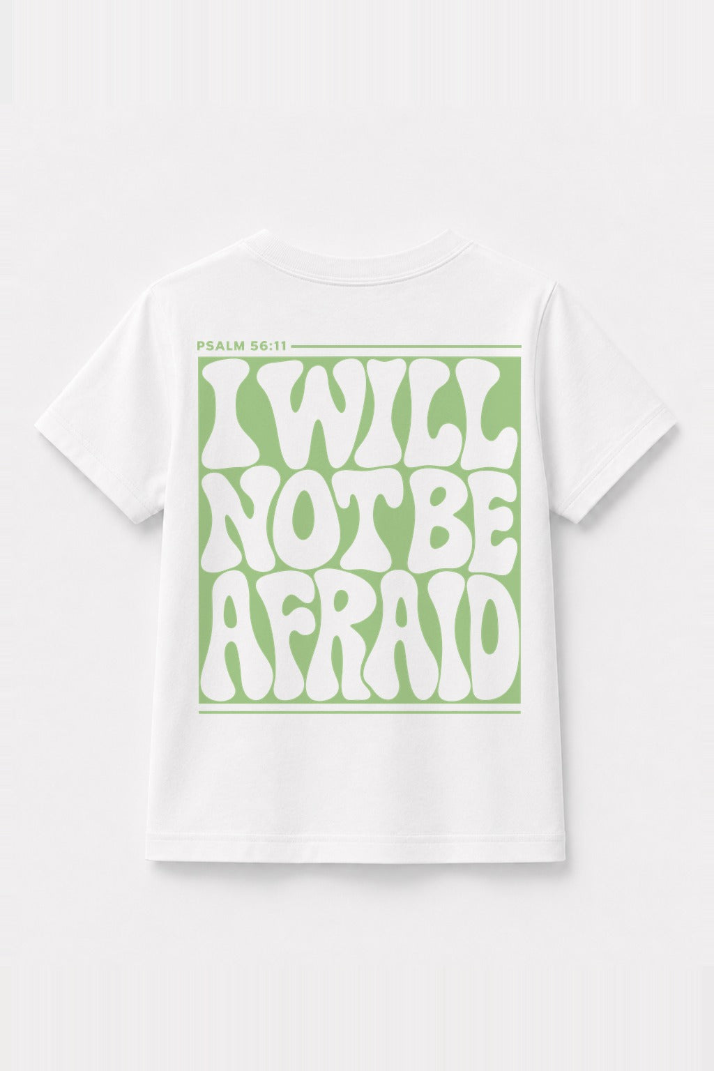 Kinder T-Shirt „I will not be afraid“ in Weiß