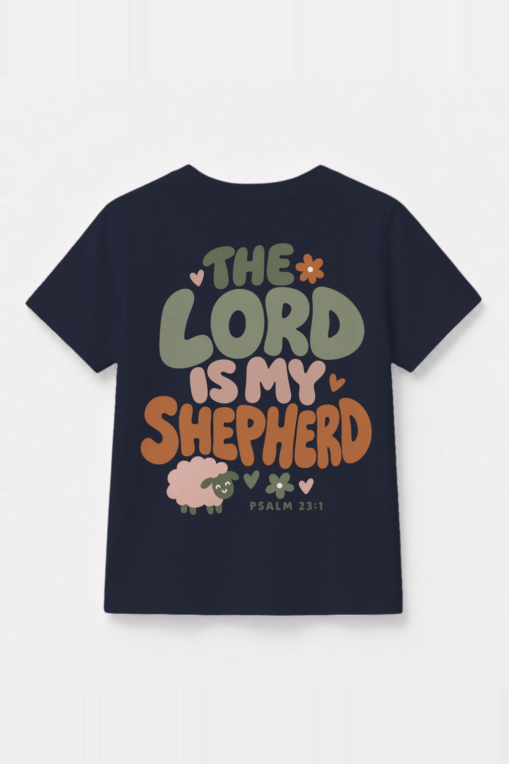 Kinder T-Shirt „The Lord is my Shepherd“ in Navy