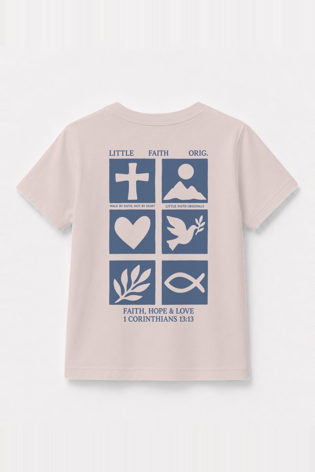 Kinder T-Shirt „Faith, Hope & Love“ in Rosa