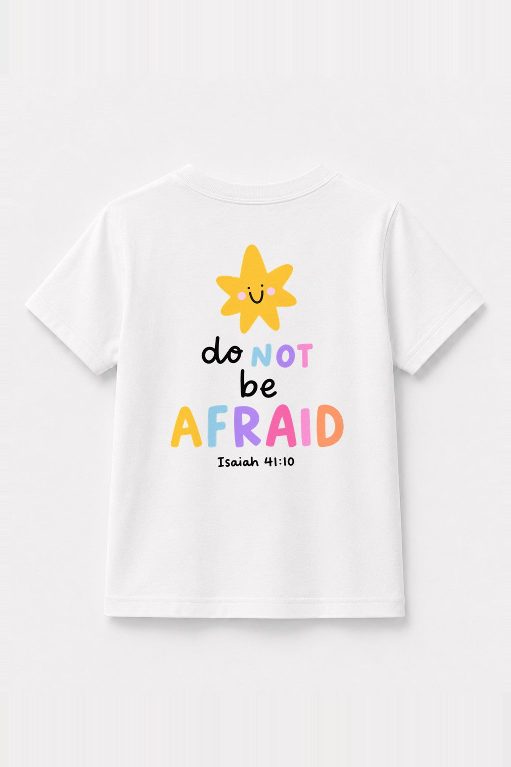 Kinder T-Shirt „Do not be afraid“ in Weiß