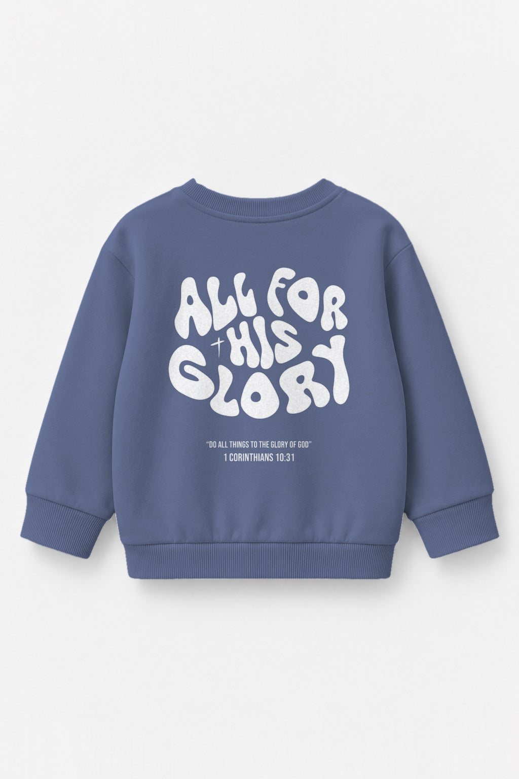 All for his Glory Kinder-Sweater in Blau