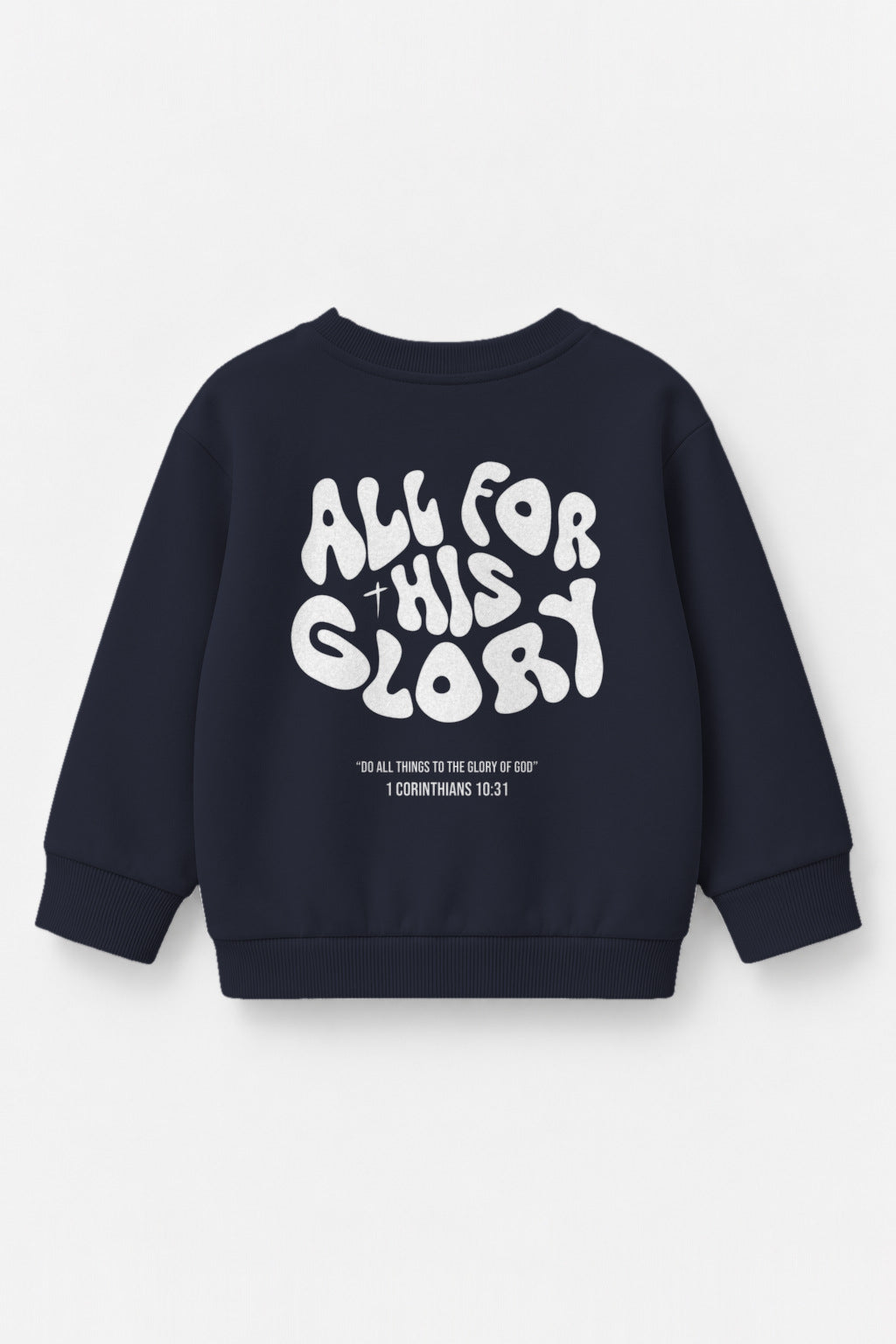 All for his Glory Kinder-Sweater in Navy