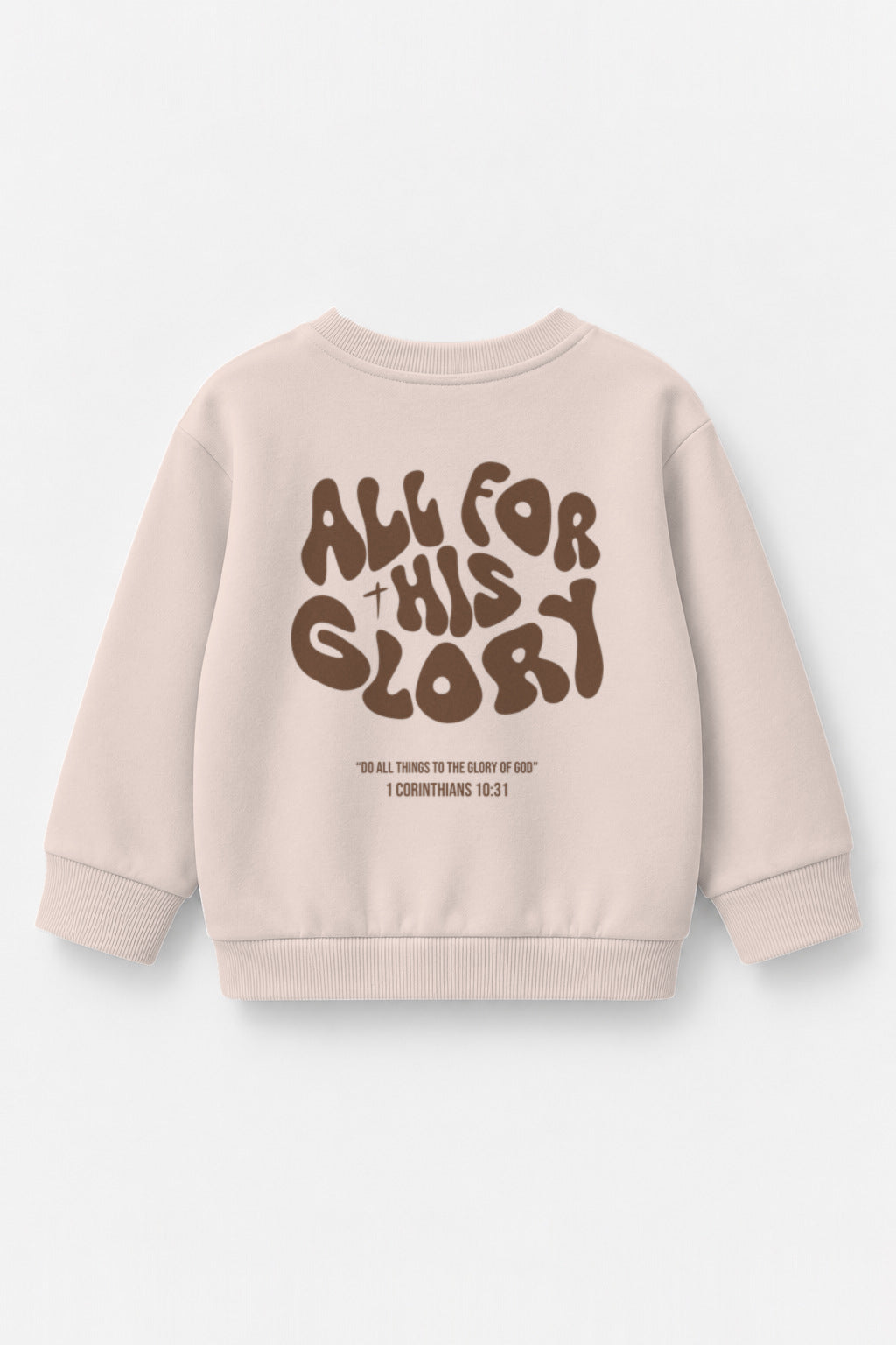 All for his Glory Kinder-Sweater in Rosa