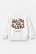 All for his Glory Kinder-Sweater in Weiß