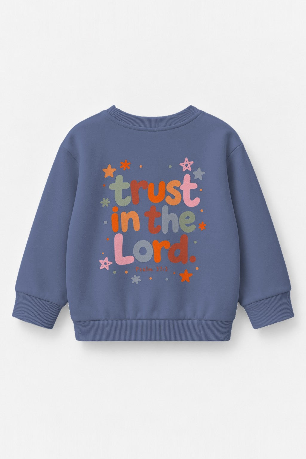 Kinder-Sweater „Trust in the Lord“ in Blau