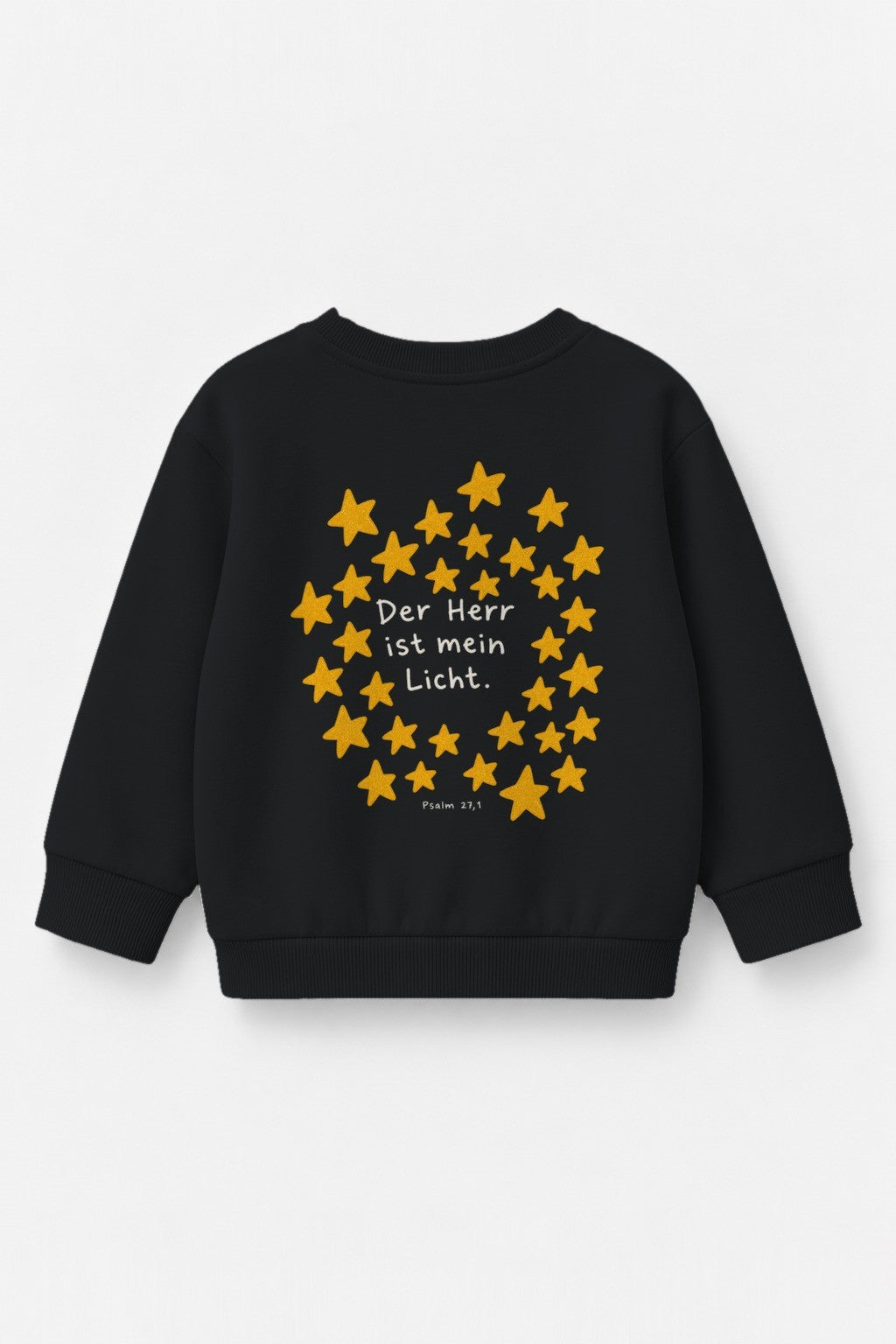 Kinder-Sweater „Der Herr ist mein Licht“ in Schwarz