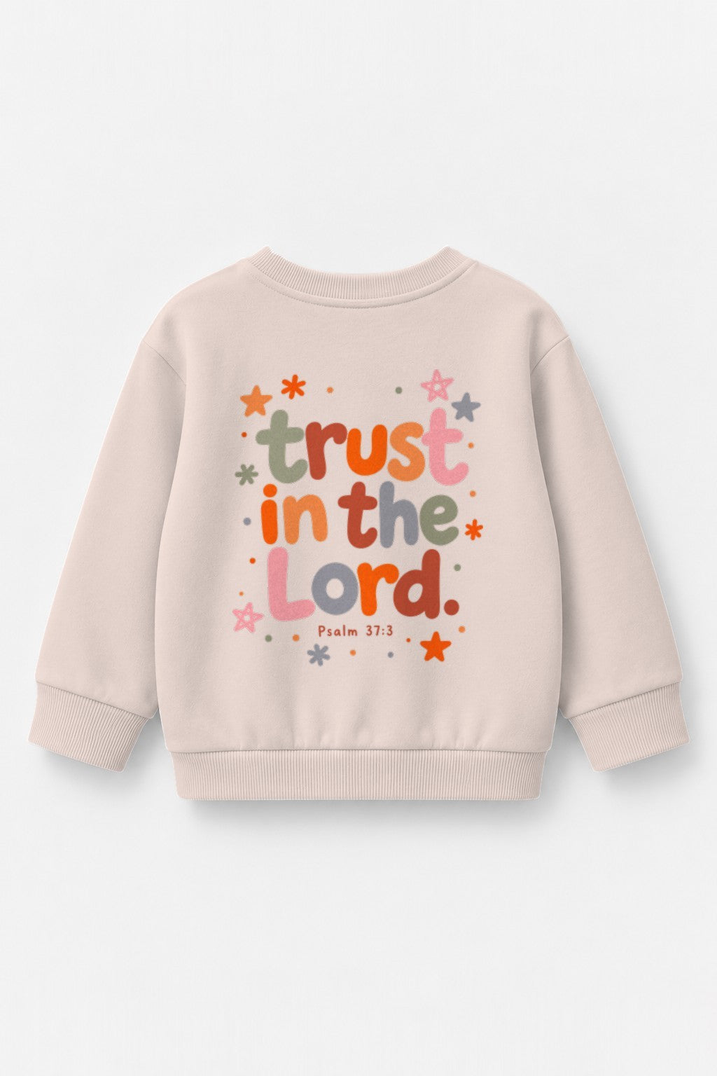 Kinder-Sweater „Trust in the Lord“ in Rosa