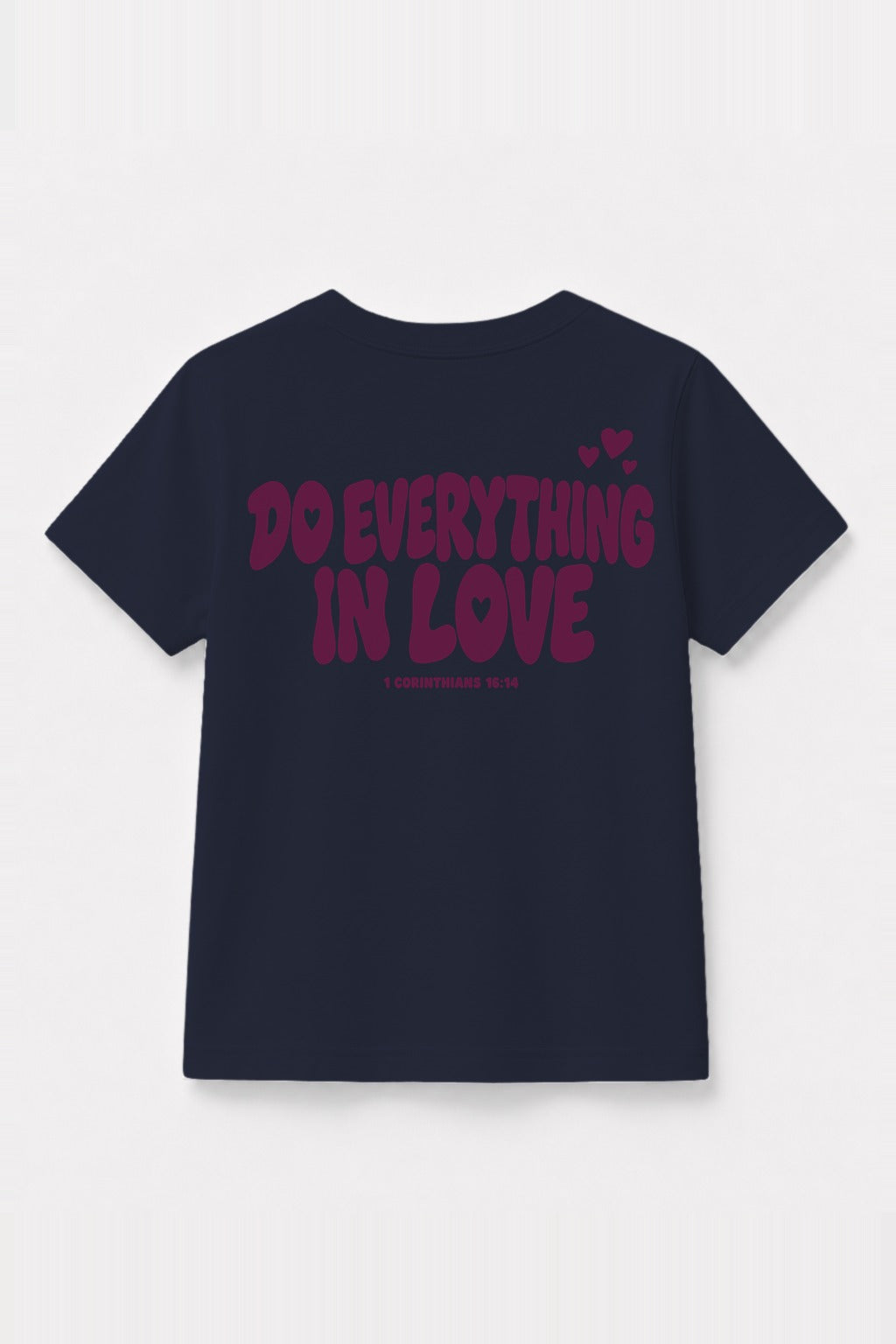 Kinder T-Shirt „Do everything in love“ in Navy