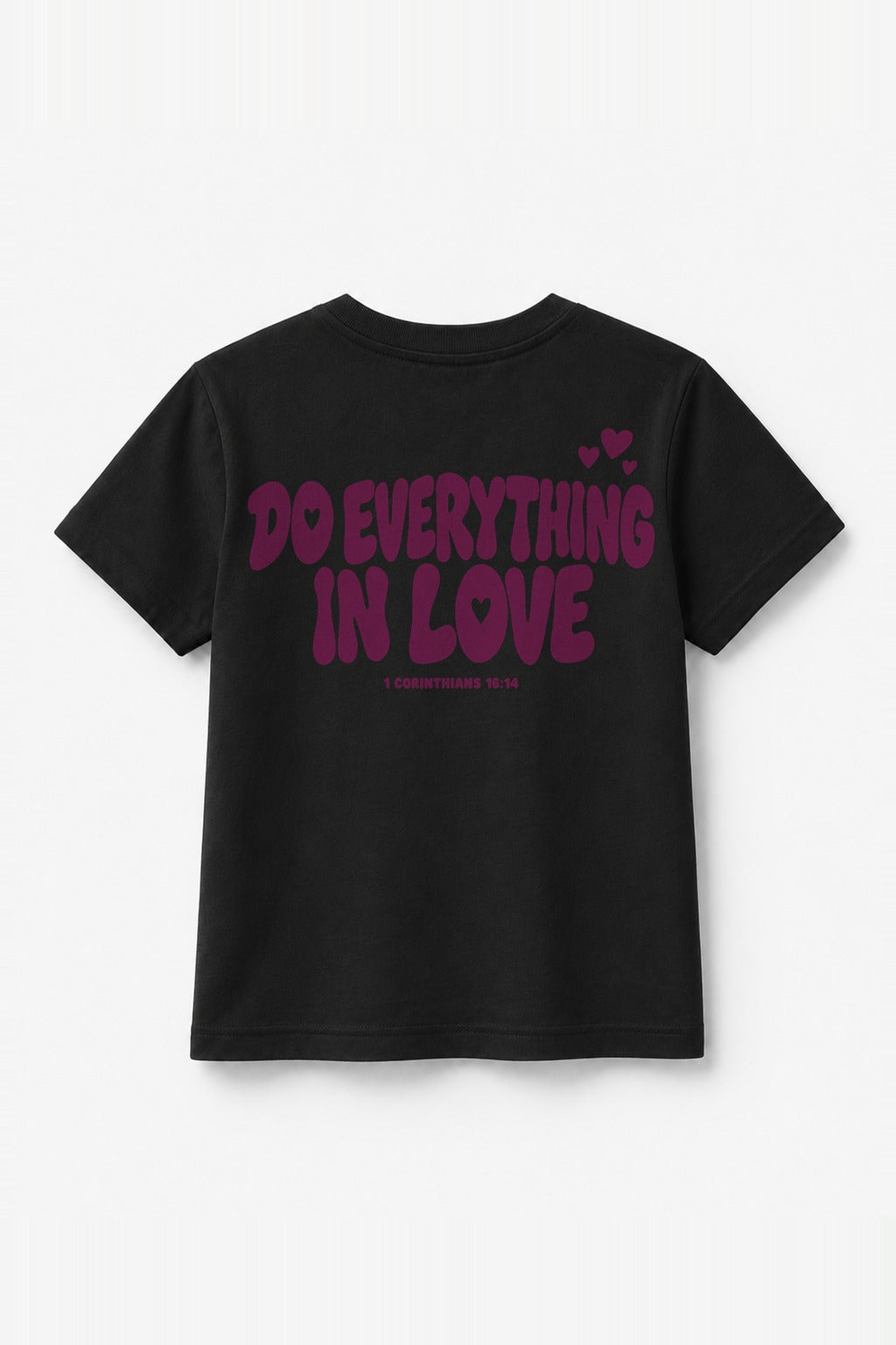 Kinder T-Shirt „Do everything in love“ in Schwarz