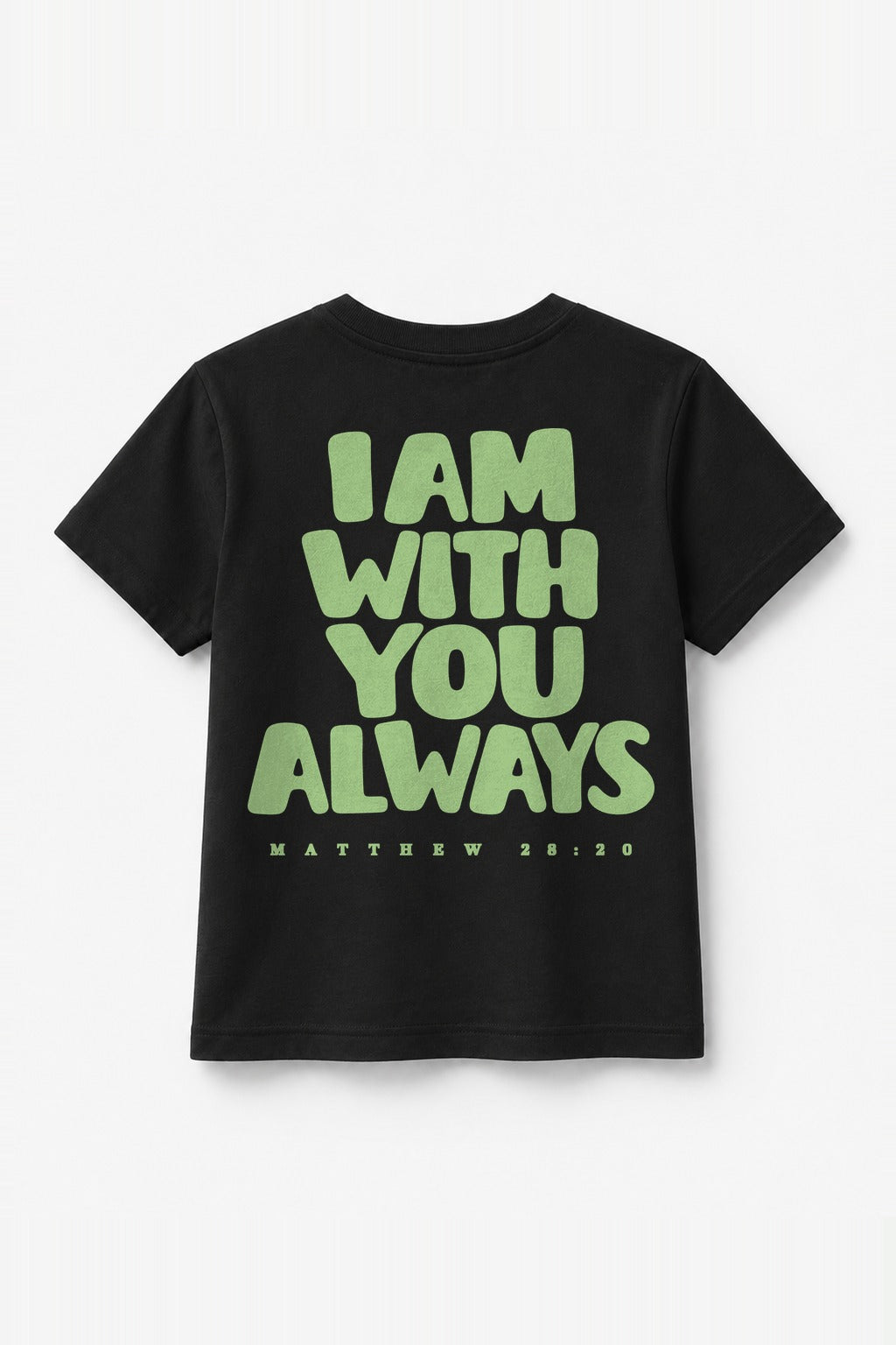 Kinder T-Shirt „I am with you always“ in Schwarz