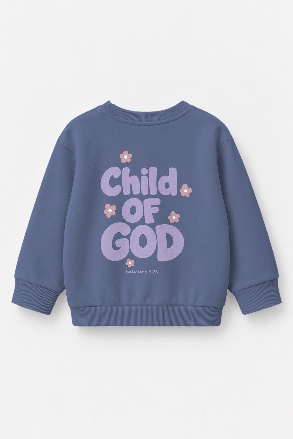 Kinder-Sweater „Child of God (Lila)“ in Blau