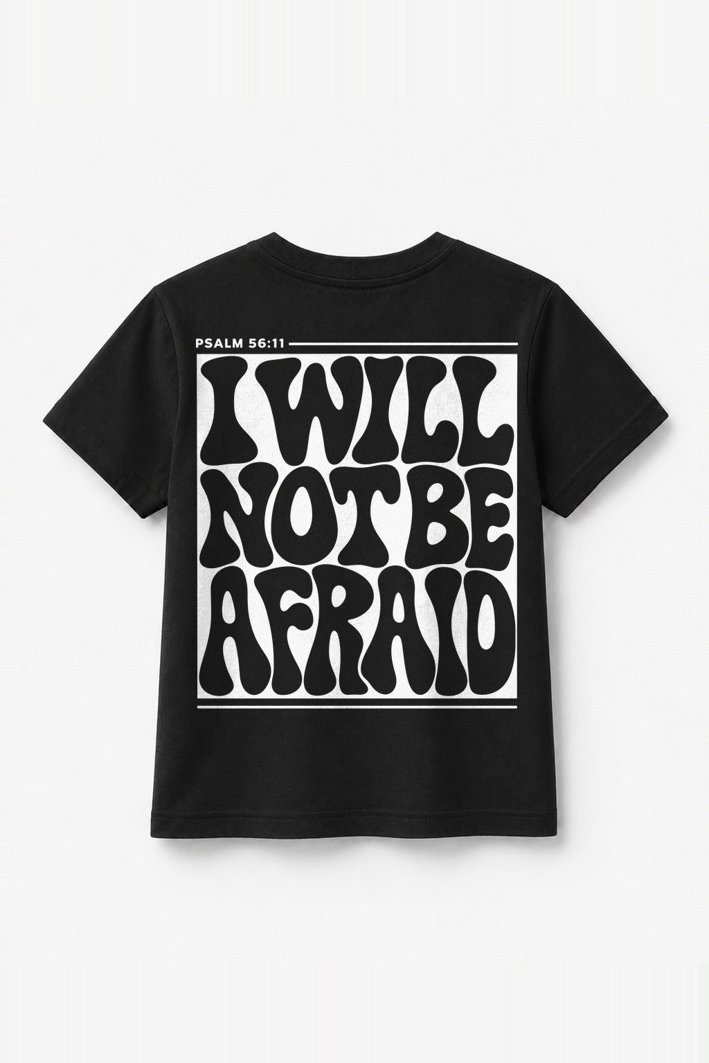 Kinder T-Shirt „I will not be afraid“ in Schwarz