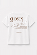 Chosen Kinder-T-Shirt Weiß, Rückenprint