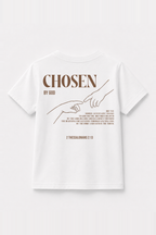Chosen Kinder-T-Shirt Weiß, Rückenprint