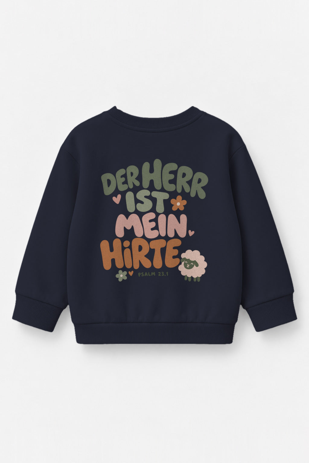 Der Herr ist mein Hirte Kinder-Sweater in Navy