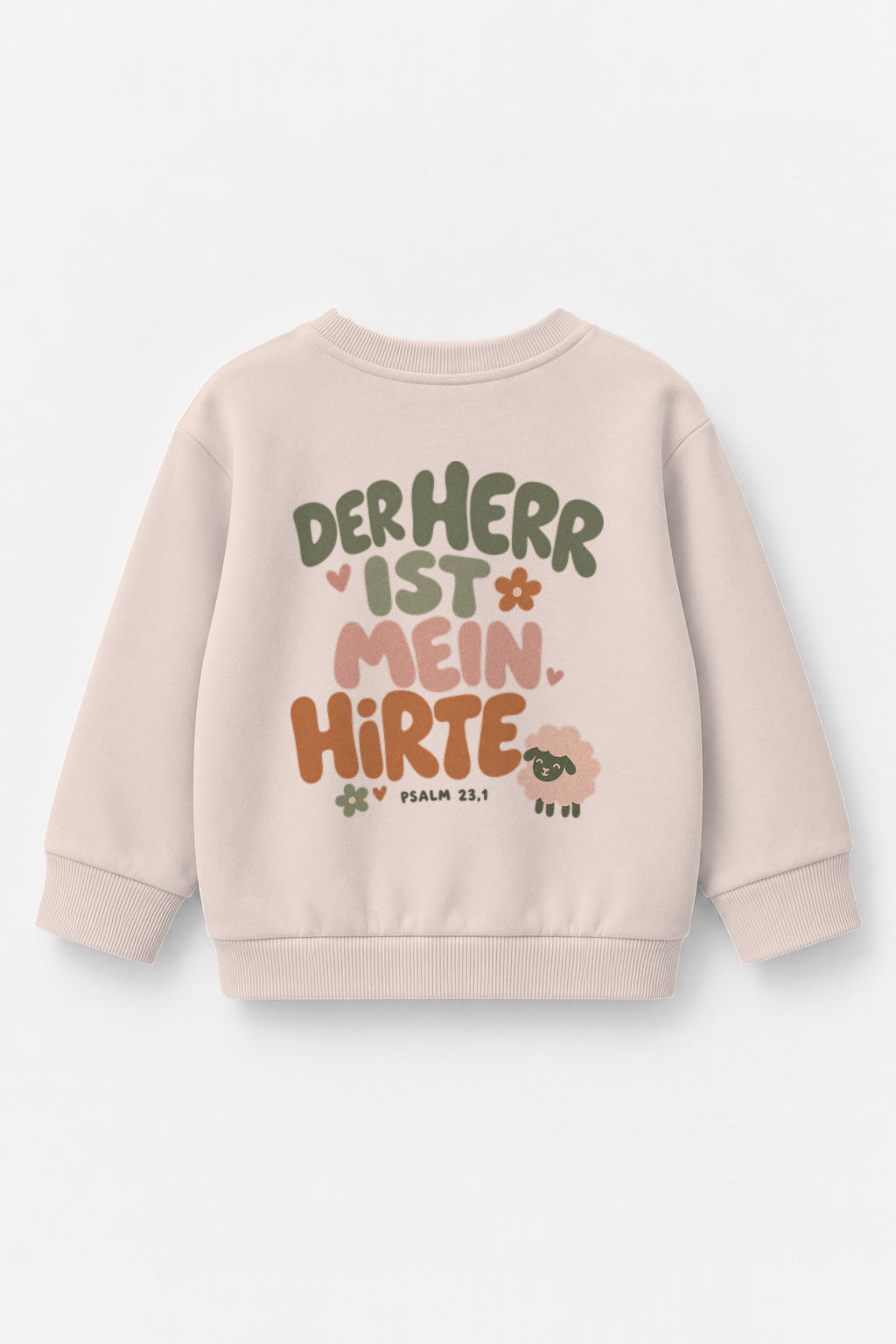 Der Herr ist mein Hirte Kinder-Sweater in Rosa