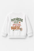 Der Herr ist mein Hirte Kinder-Sweater in Weiß