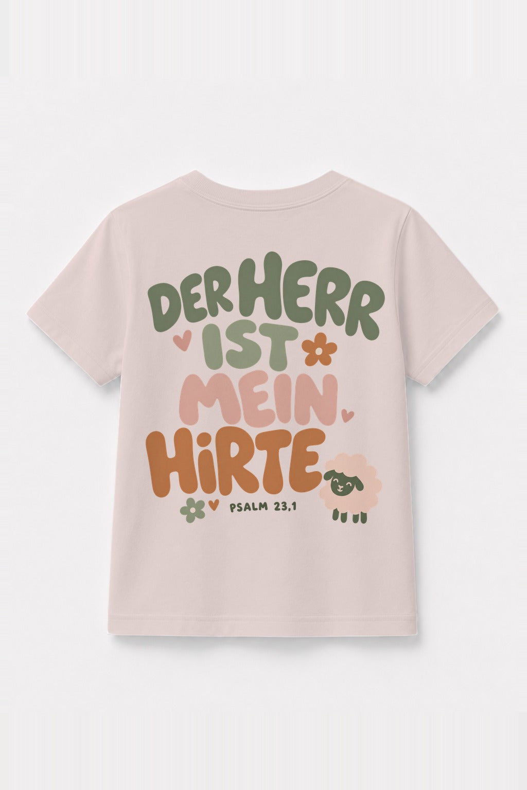 Kinder T-Shirt „Der Herr ist mein Hirte“ in Rosa