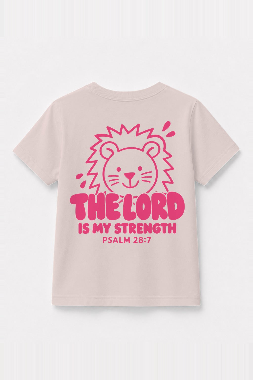 Kinder T-Shirt „The Lord is my strength“ in Rosa