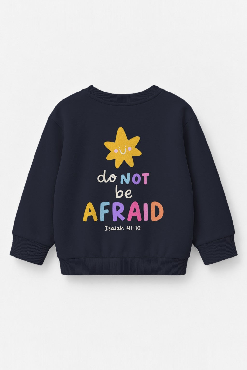 Kinder-Sweater „Do not be afraid“ in Navy