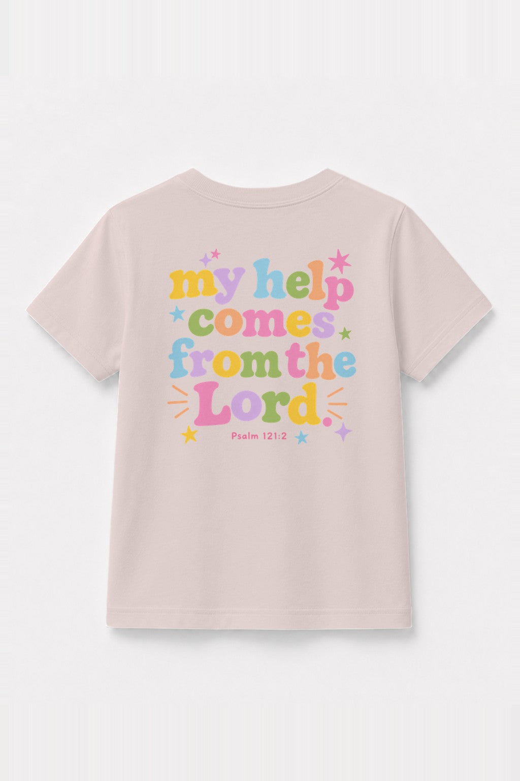 Kinder T-Shirt „My help comes from the Lord“ in Rosa