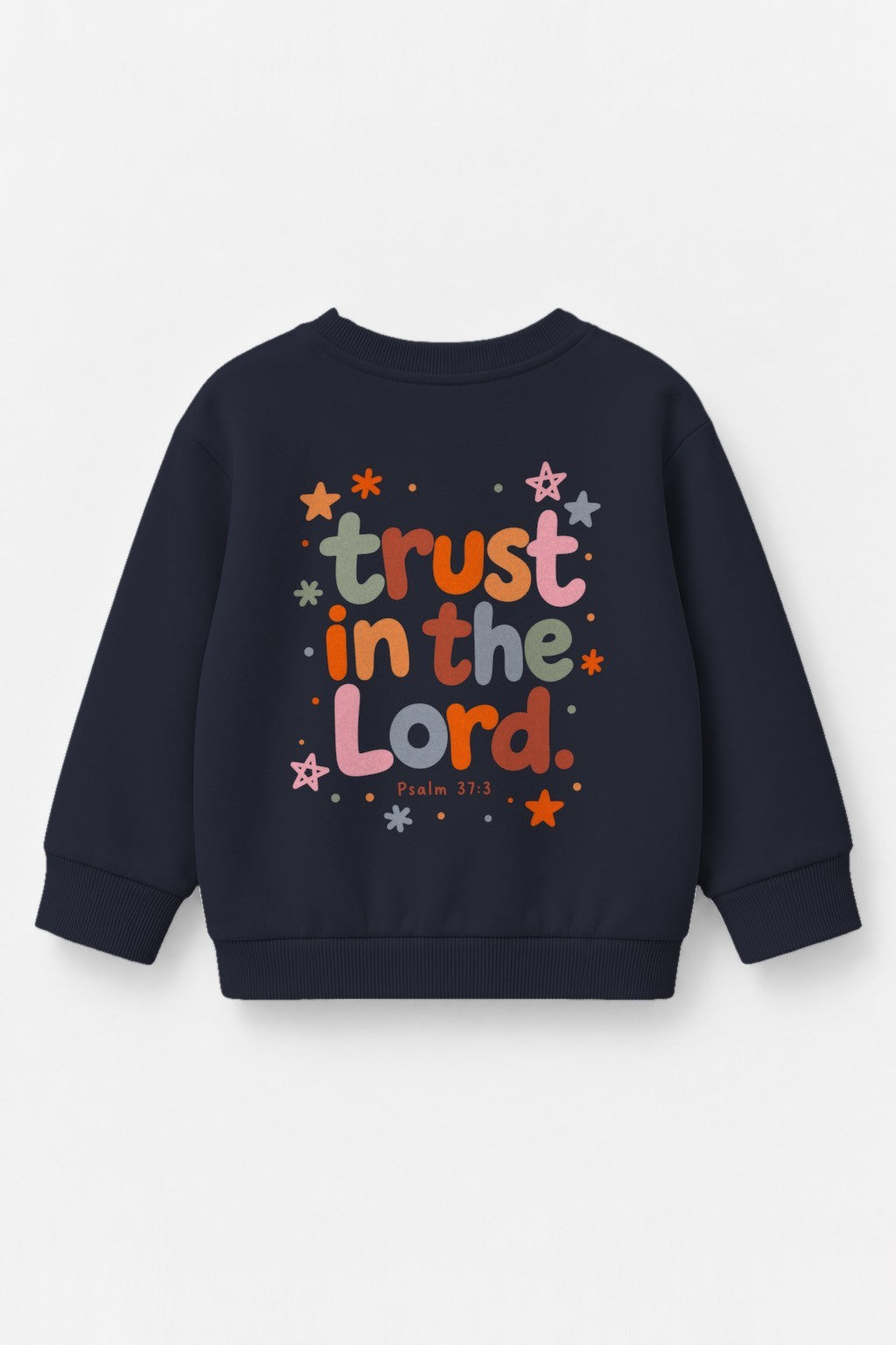 Kinder-Sweater „Trust in the Lord“ in Navy