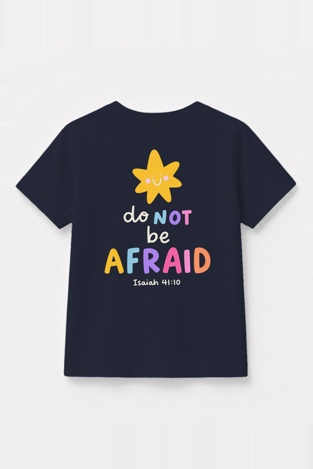 Kinder T-Shirt „Do not be afraid“ in Navy