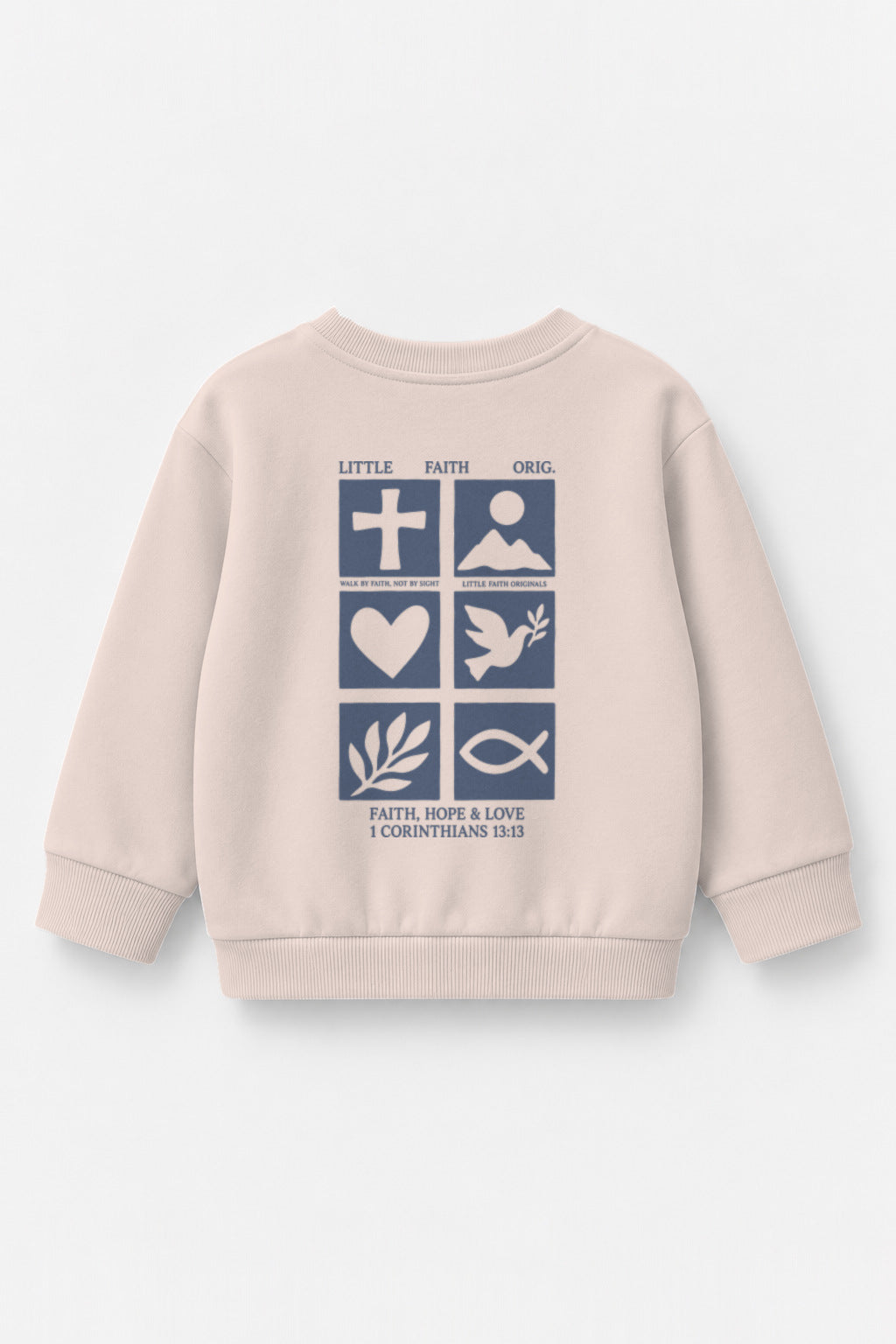 Faith, Hope & Love Kinder-Sweater in Rosa