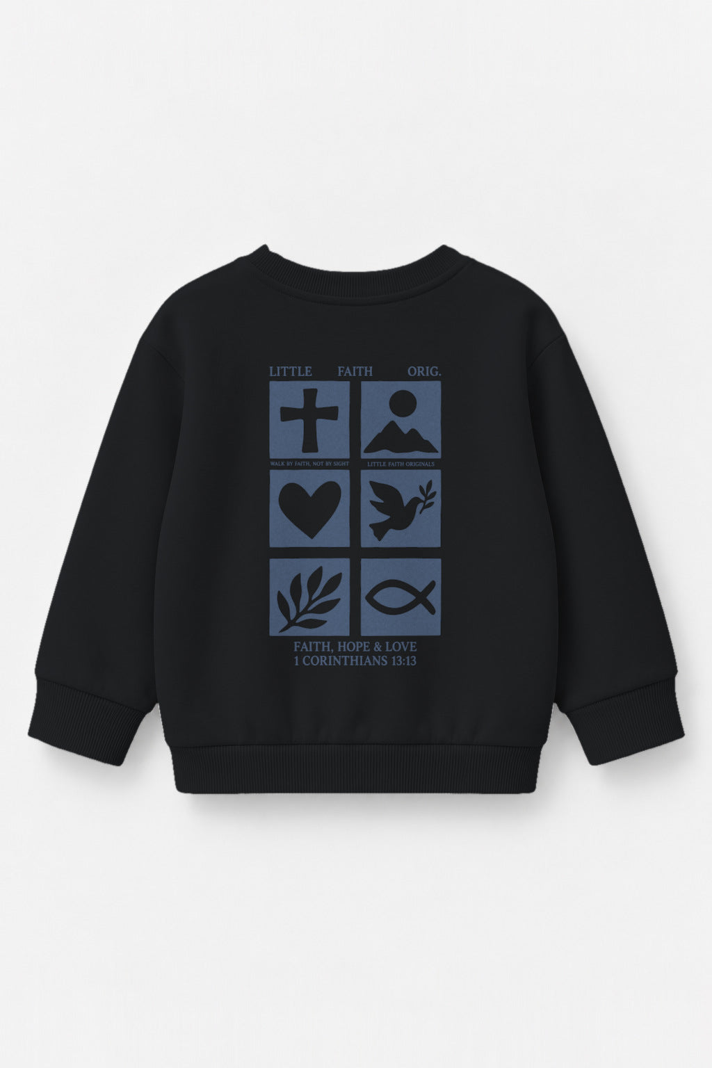 Faith, Hope & Love Kinder-Sweater in Schwarz