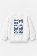 Faith, Hope & Love Kinder-Sweater in Weiß